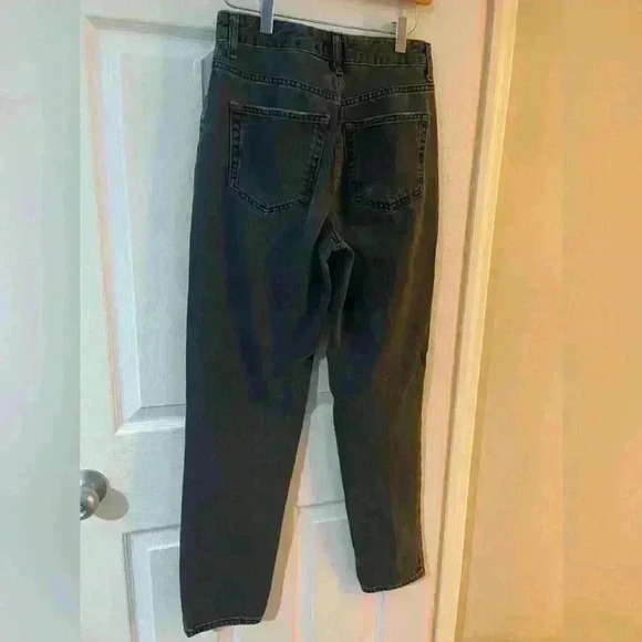 BDG Urban Outfitters black mom jeans straight  leg denim high waist sz 26 - Picture 5 of 9